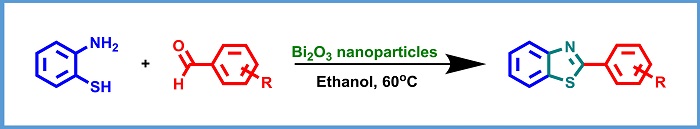 One Pot synthesis of 2-substituted benzothiazoles catalyzed by Bi2O3 nanoparticles 